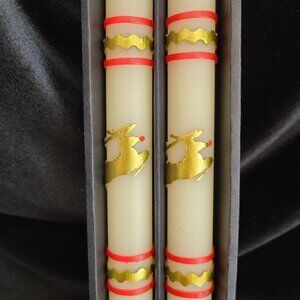 MacKenzie-Childs Reindeer Dinner Candles, Set of 2